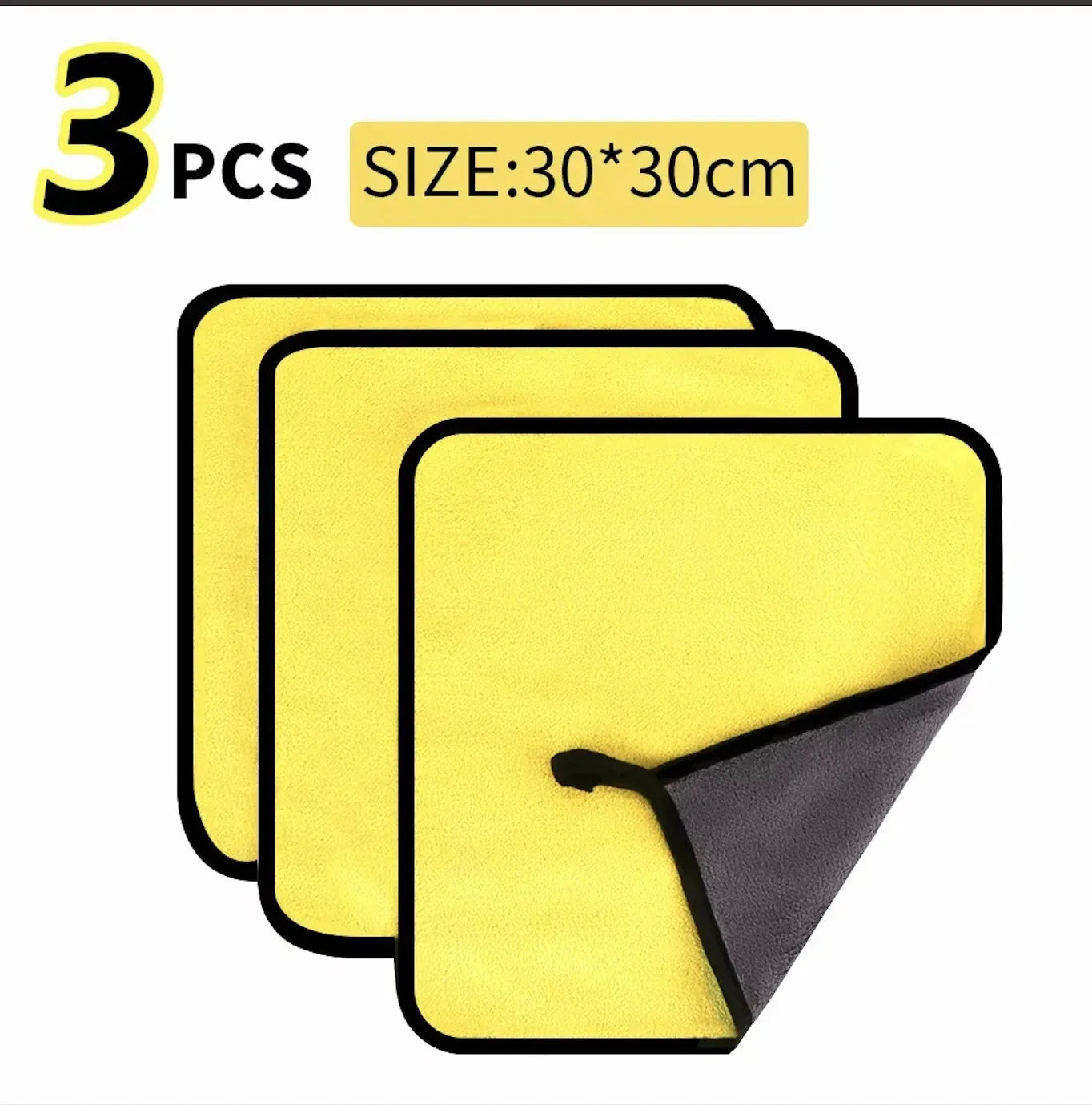 10-Pack Microfiber Car Wash Towels | 30x30 cm Cleaning & Drying Cloth Set lifestyle view