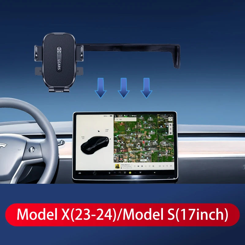 Car Phone Holder Mount For Tesla Model 3/Y/X/S Highland Juniper Screen Display Fix Base Stand Auto Interior Accessory  Dashboard