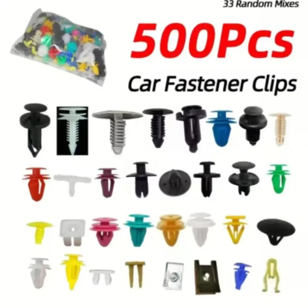 500/200/100Pcs 30 Kinds Universal Mixed Auto Fastener Car Bumper Clips Retainer Car Fastener Rivet D