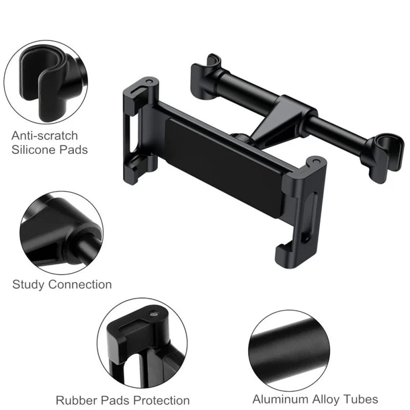 Tablet Car Holder For 4.7-13 in Tablet & Phone Holder Back Seat Headrest Mounting Hol alternate view