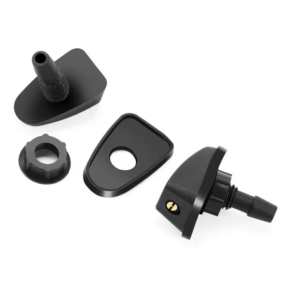 Car Windshield Washer Nozzle Jet Set Black 2 Pcs additional angle