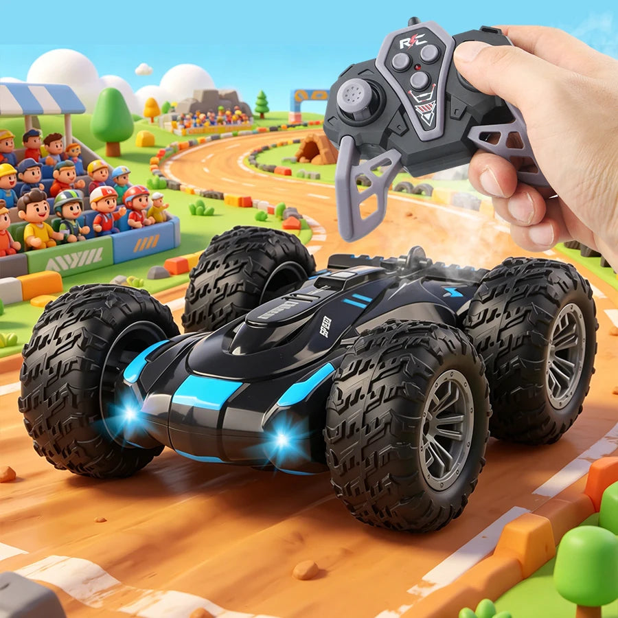 2.4G Remote Control Stunt Car with Lights for Kids