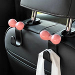 1pcs Cute Bow Pink Car Seat Back Hook Non Marking Headrest Hanger for Purse Umbrella Grocery Bag Car Organizer Accessory