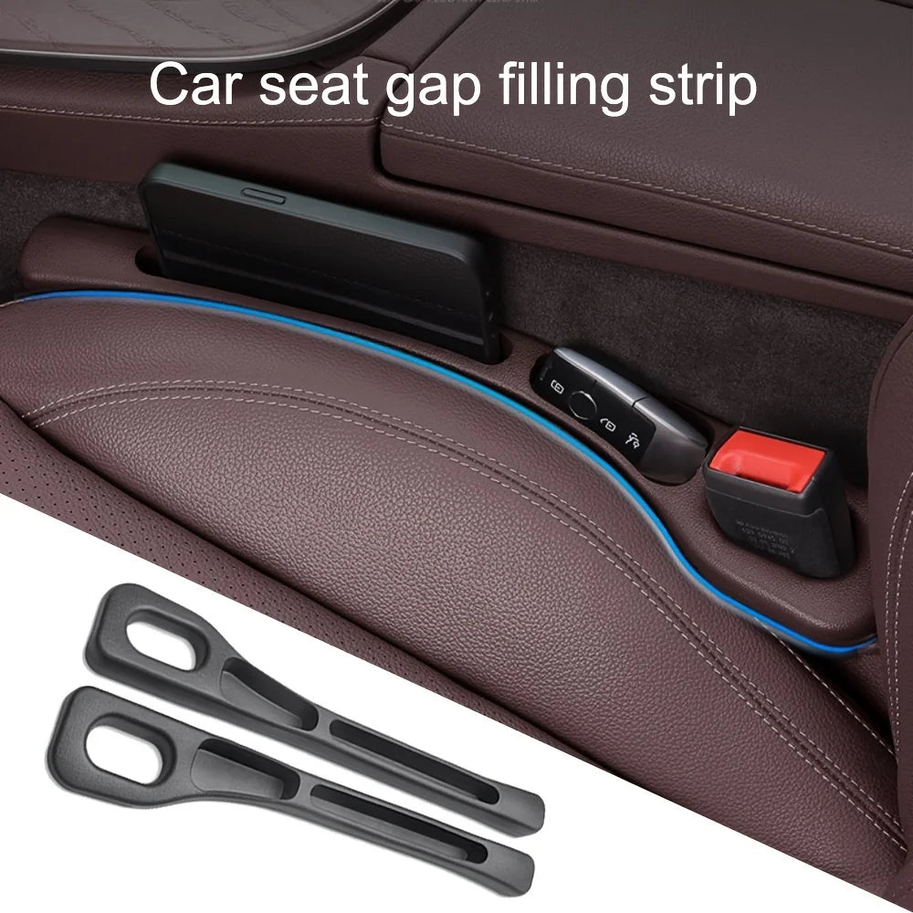 Car Seat Gap Filler Organizer Strip 2 Pc Black detail view