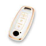 Soft TPU Keyfob Cover Case Keychain for Nissan 2025 2026 Armada PRO 4-X Versa X-Trail T33 Serena Rouge Kicks Pathfinder Ariya