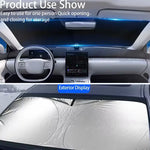 Front Windshield Sunshade Cover For Audi A5 2007-2026, UV Block, Heat Insulation, Inte close-up view