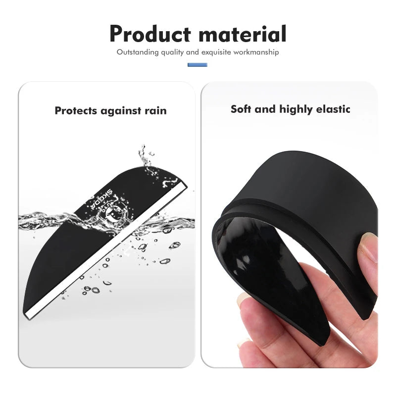For Skoda Car Side Rearview Mirror Rain Eyebrow Sun Visor Protector Octavia Superb RAPID FABIA KAMIQ KAROQ KODIAQ YETI