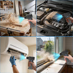 Air Duster Car Vacuum Cleaner Turbo Fan Air Blower Cleaning Tools Electric Auto Accessories Dust Collector for Home Outdoors Camping Truck RV Summer Fan Universal