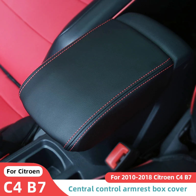 For Citroen C4 B7 2010~2018 2011 2012 2013 2014 2015 2016 Car center console armrest box Protective cover interior Accessories