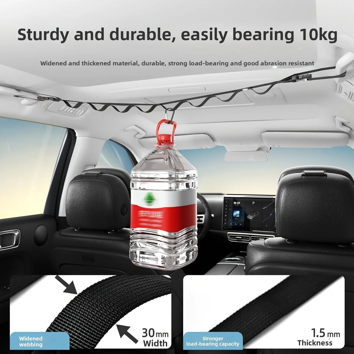 Car Clothesline Car Multi-Functional Hanging Rack for Rear Seats,Storage and Fixing H lifestyle view