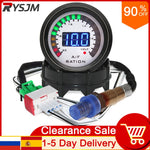 20LED Digital Auto AFR Car Instrument Racing Monitor Air Fuel Ratio Gauge Voltmeter 2in1 Meter O2 Ox