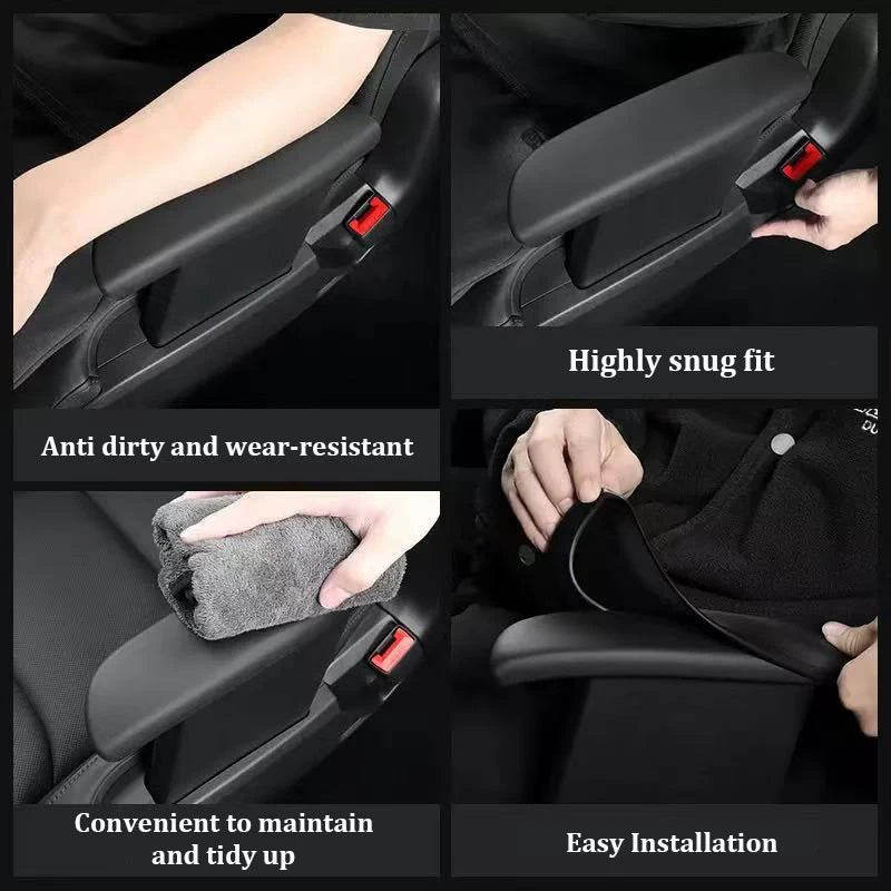 For Tesla Model YL Six Seats Second Row Armrest Protective Cover Silicone Handrail Elbow detail view