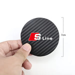 2Pcs Car Interior Leather Coaster Anti-noise Water Cup Pad for Audi S Line Models | C alternate view