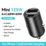 Joyroom 125W Pull Ring Car Charger USB Type-C Dual Fast Ports Fast Charging Mini Car lifestyle view