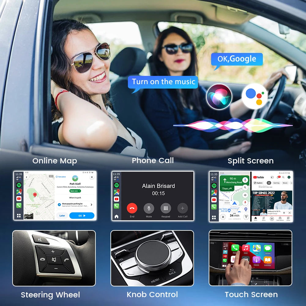 CarlinKit 8G+128G Android 13 CarPlay AI Box | Qualcomm 8-Core Wireless Adapter additional angle