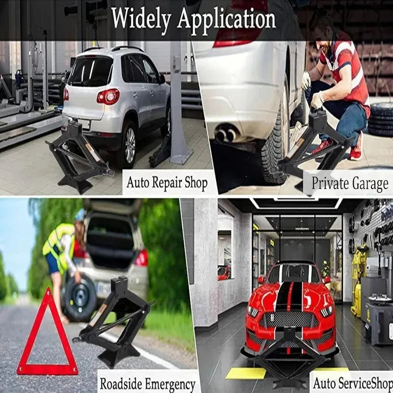 Hand Cranked Scissor Jack 08T 1T 2T Portable Labor Saving Car Jack Car Repair Tire additional angle