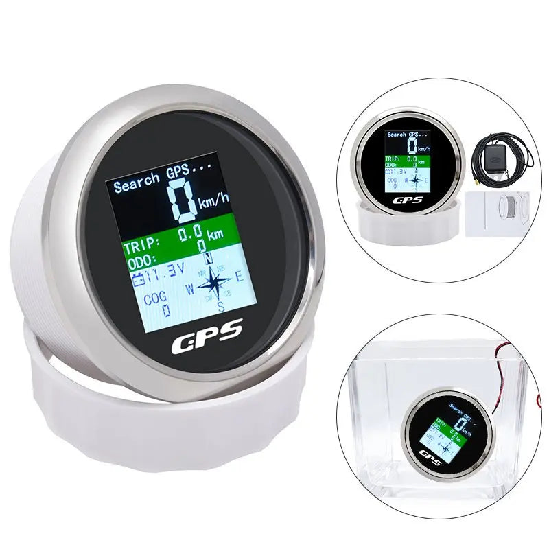 85mm GPS Speedometer Odometer | TFT Screen Marine Gauge with Voltmeter lifestyle view