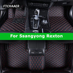 FTCHAAER Custom Car Floor Mats For Ssangyong Rexton Rexton-W Auto Carpets Foot Coche Accessorie
