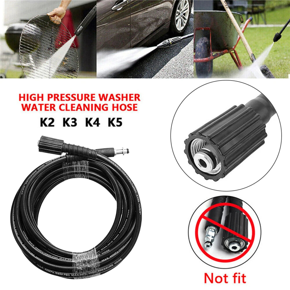 6-15M Car Washer Hose 5800PSI | Pressure Washer Water Pipe Extension for Karcher K2 K3 K detail view
