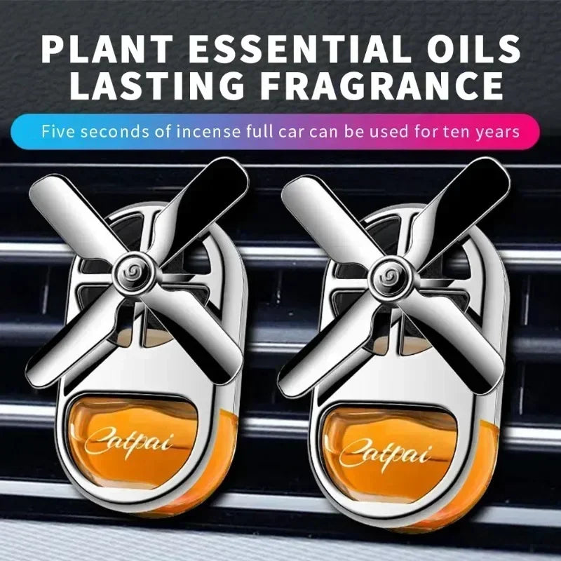 New Car Aromatherapy Air Freshener Rotary Propeller Exhaust Aromatherapy Creative Mini Perfume Decorative Accessories