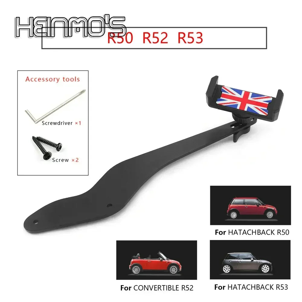 For MINI Cooper Phone Holder | GPS Navigation Bracket for R50 R52 R53 R55 R56 R57 R58 close-up view