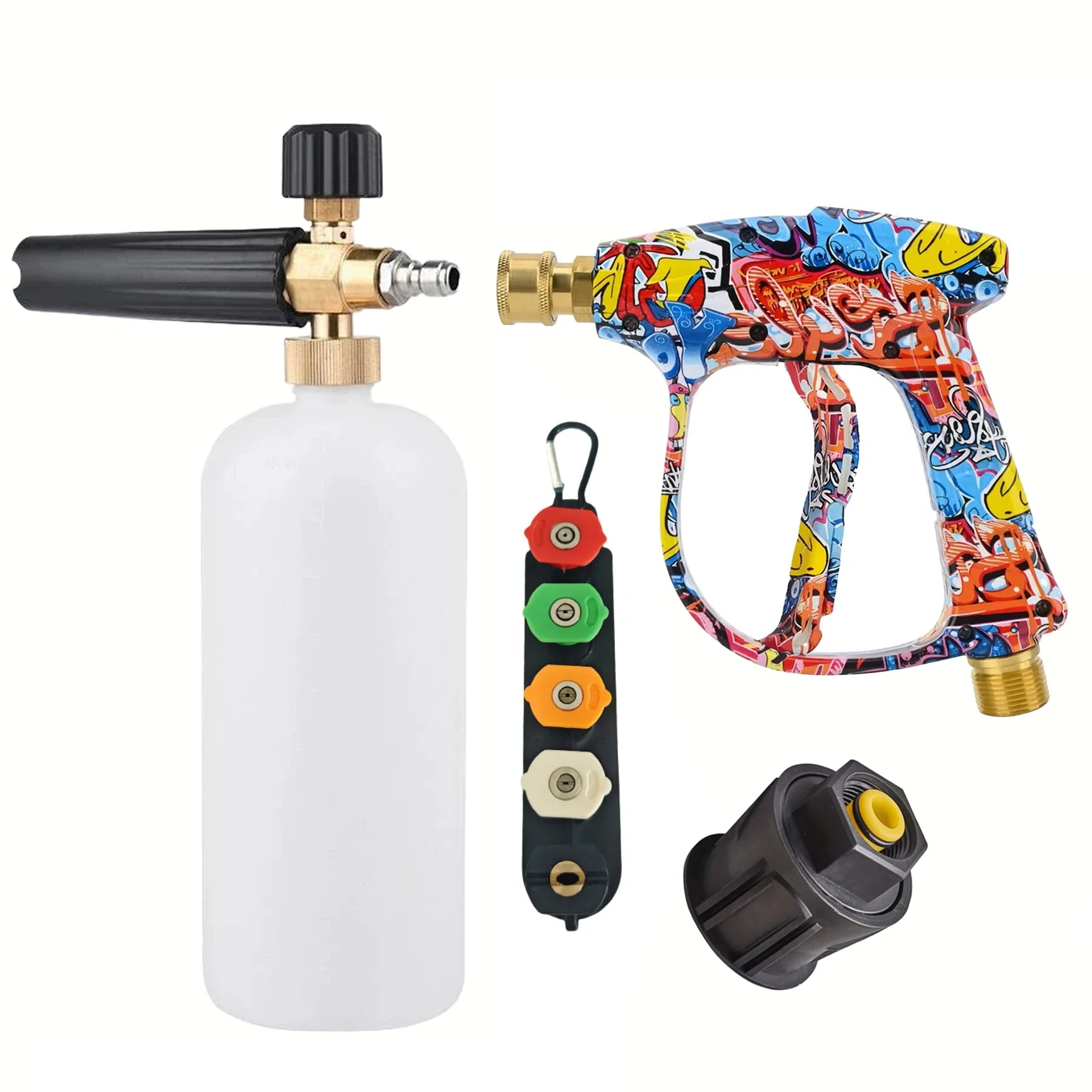 Foam Cannon Kit for Karcher K2-K7 | High Pressure Washer Quick Connect Nozzle & Car Cleaning Adapter
