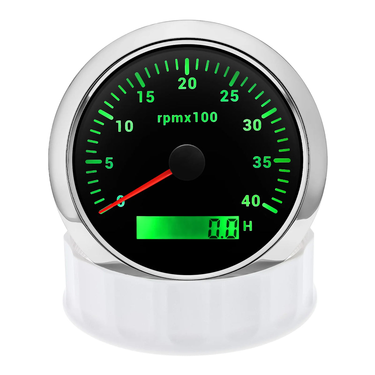 85mm Digital LED Tachometer | 7 Color Backlight Gauge for Marine Boat Motorcycle Car close-up view