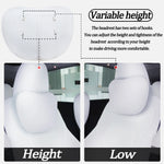 OULEX Tesla Model 3 & Model Y Nappa Leather Car Seat Neck Pillow – Ergonomic Memory Fo close-up view