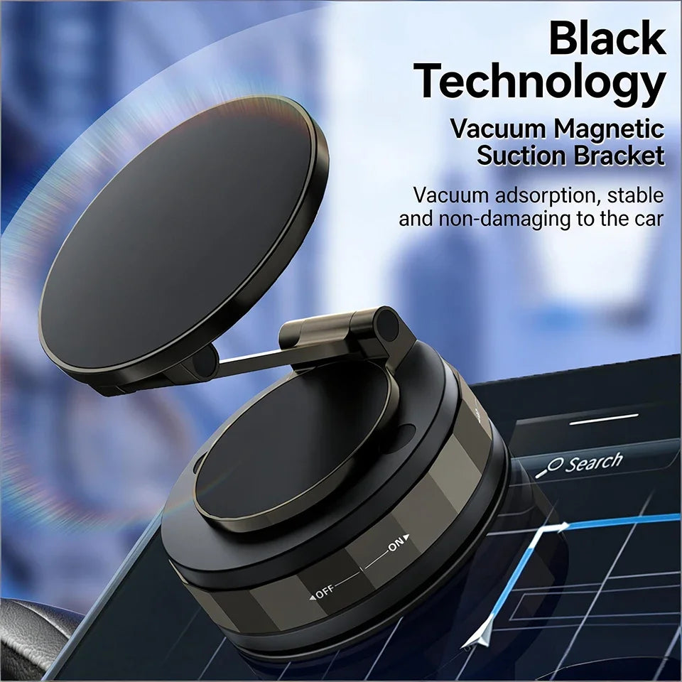 Vacuum Adsorption Magnetic Car Mount Upgraded Pro 360° Adjustable Strong Magnet Foldable GPS Navigat