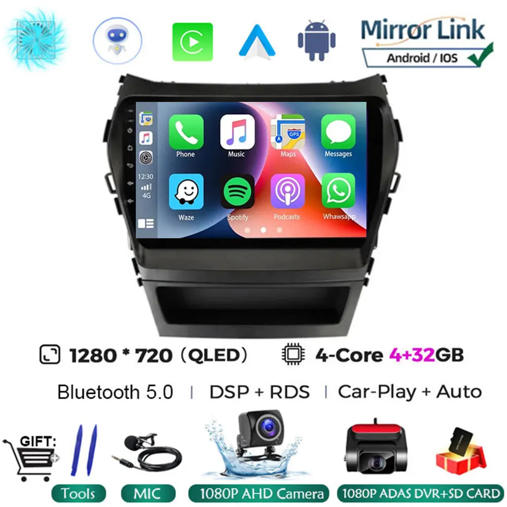 Android 16 Car Radio for Hyundai Santa Fe 2013-2017 | GPS Navigation Stereo lifestyle view