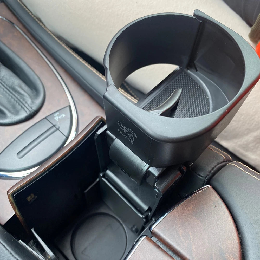 1pc Car Centre Console Cup Holder for Mercedes Benz E Class W211 W219 CLS | Black ABS Replacement