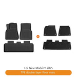 Tesla Model Y Juniper 2025 Floor Mats | Double Layer TPE, Waterproof, Non-Slip, Trunk Li detail view