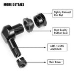 Motorcycle Tire Valve Stems | 90 Degree CNC Aluminum Alloy Rim Valve additional angle