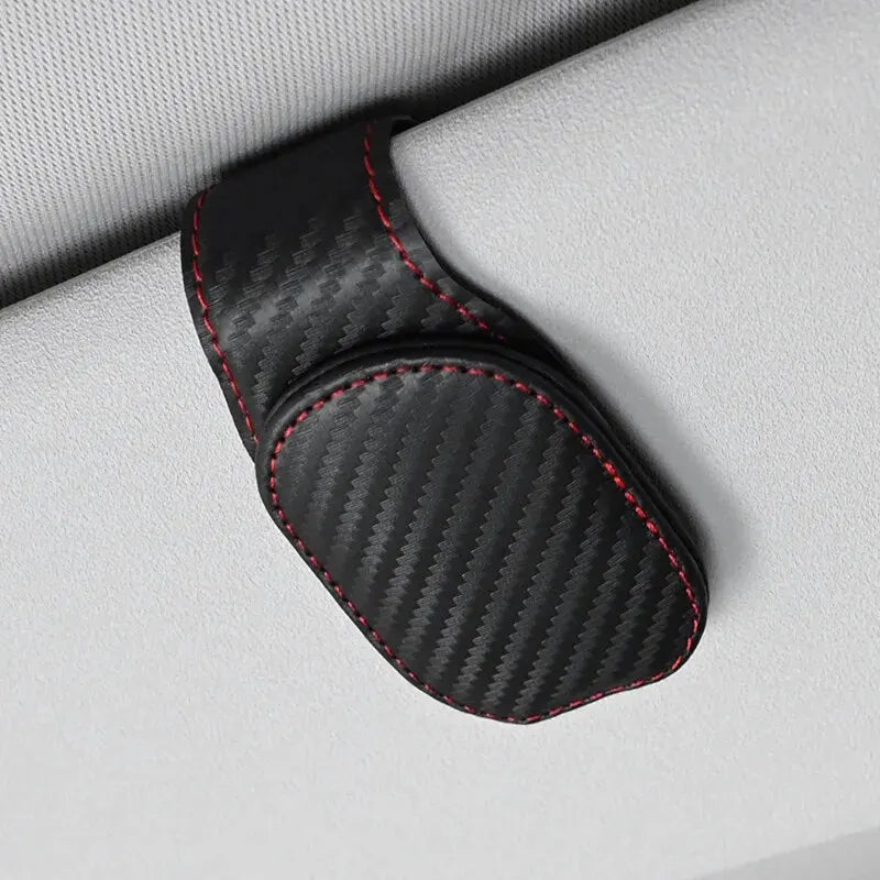 Universal Car Auto Sun Visor Eyeglass Hanger Clip Leather Glasses Holder Magnetic Mul alternate view