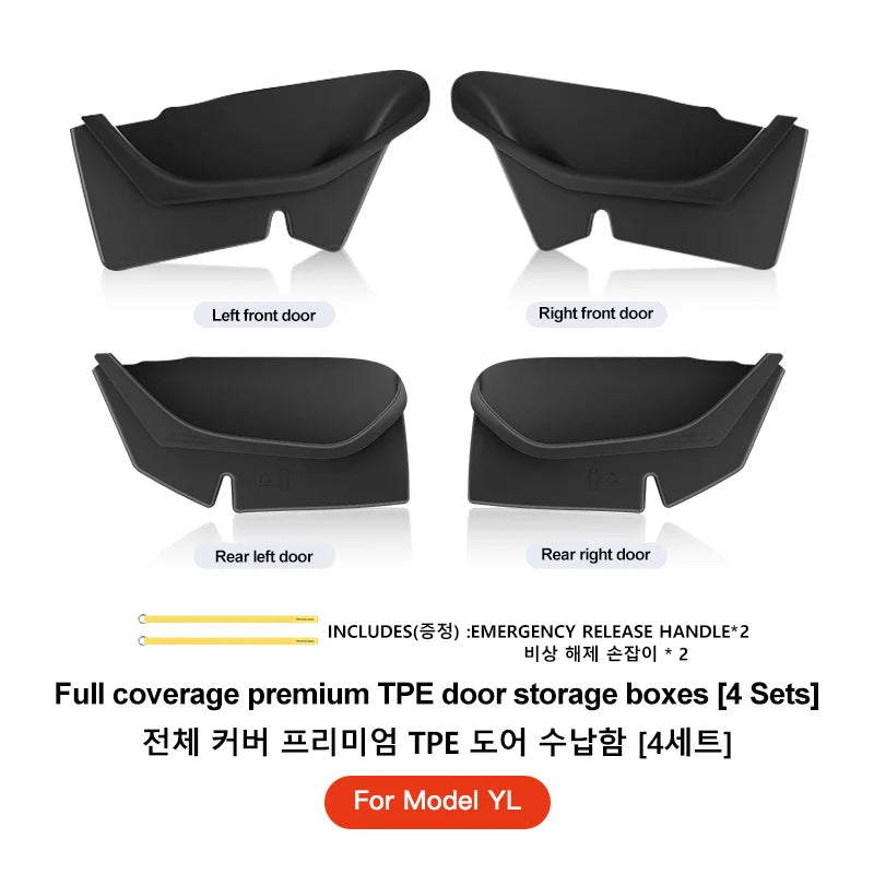 YZ Car Door Side Storage Box For Tesla Model Y 3 YL Juniper Highland Door Organizer additional angle