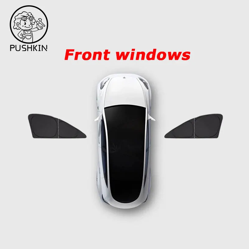 For Leapmotor C10 C16 2025 Full Black Car Sunshade Side Window Privacy Curtains | Heat I detail view