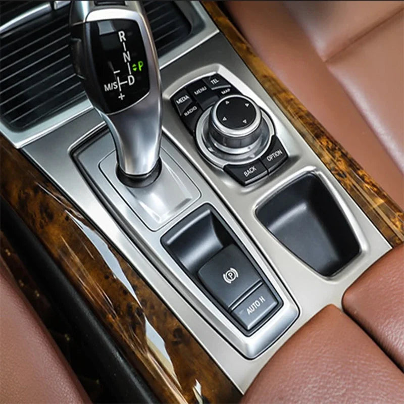 Car Styling For BMW X5 X6 E70 E71 Console Gearshift Frame Decorative Trim Strips Stai alternate view