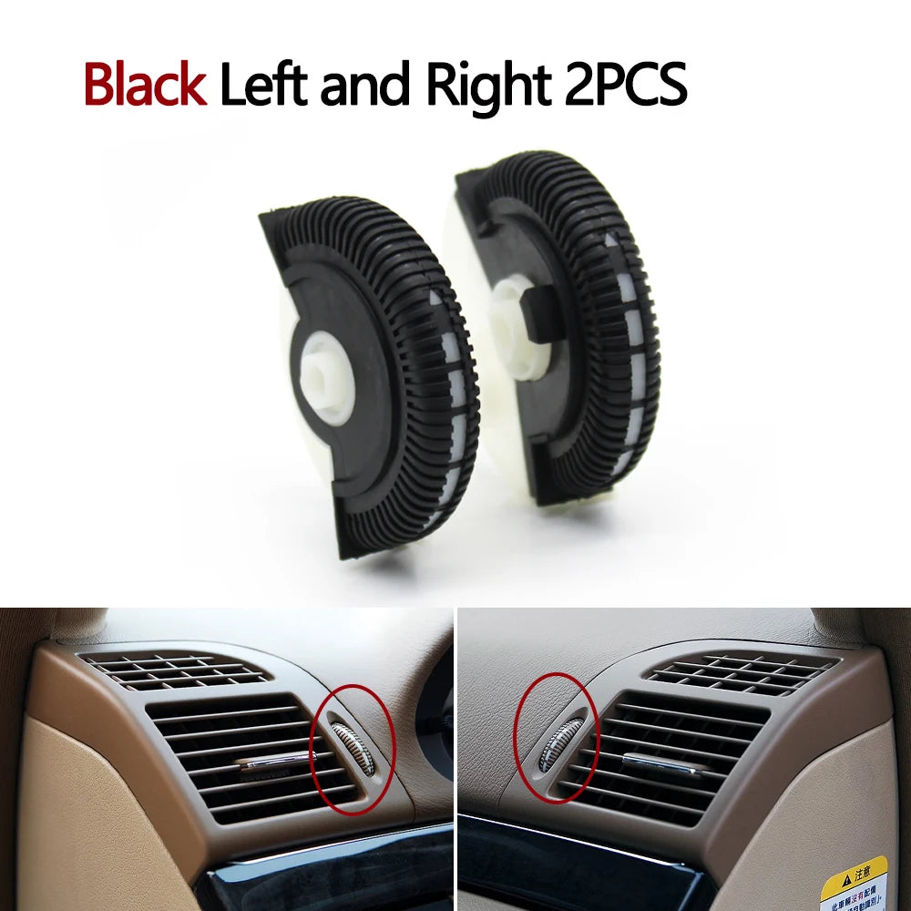 2PCS Set Car Front Rear Air Conditioning AC Vent Rolling Wheel For Mercedes BENZ E Class W211 E220 E280 E320 E350 E55