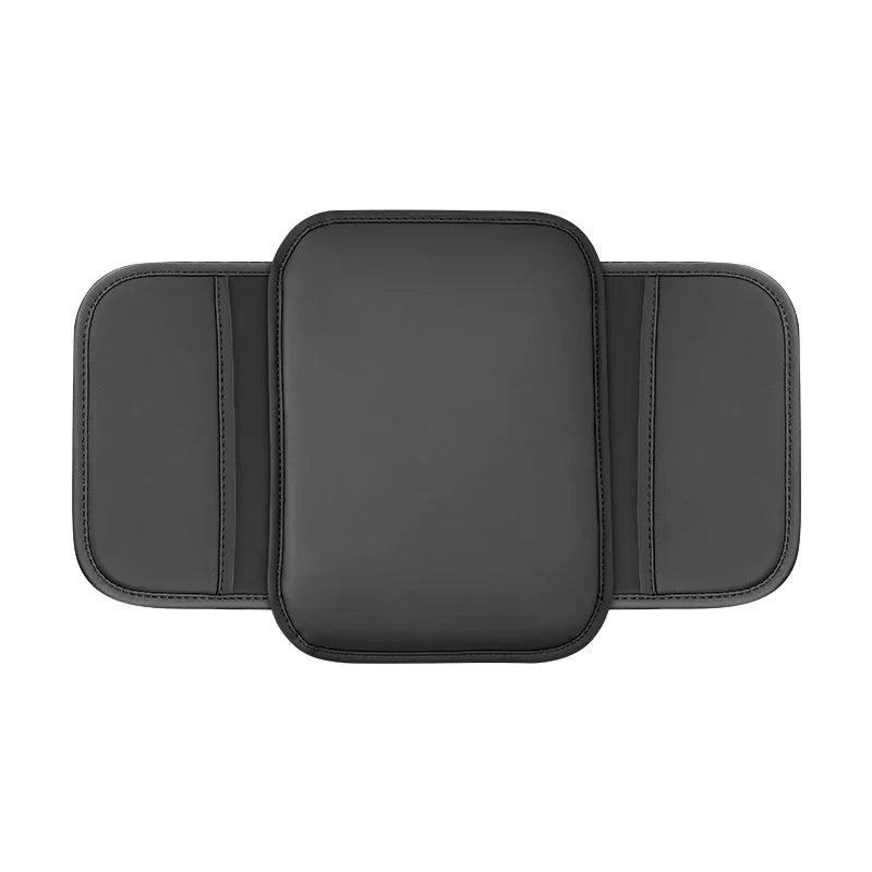 Leather Car Center Console Cover Armrest Box Mat Upgraded Armrest Box Cushion Arm Rest Mat with Side Storage Pocket