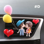Lovely Couple Car Air Vent Freshener Essential Oil Perfume Clip Scent Aromas Diffuser Decor Fragrance Auto Interior Accessories