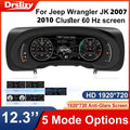 Digital Instrument Cluster Display for Jeep Wrangler JK 2007-2011 Speedometer Upgrade,12.3”HD screen Digital Instrument Cluster