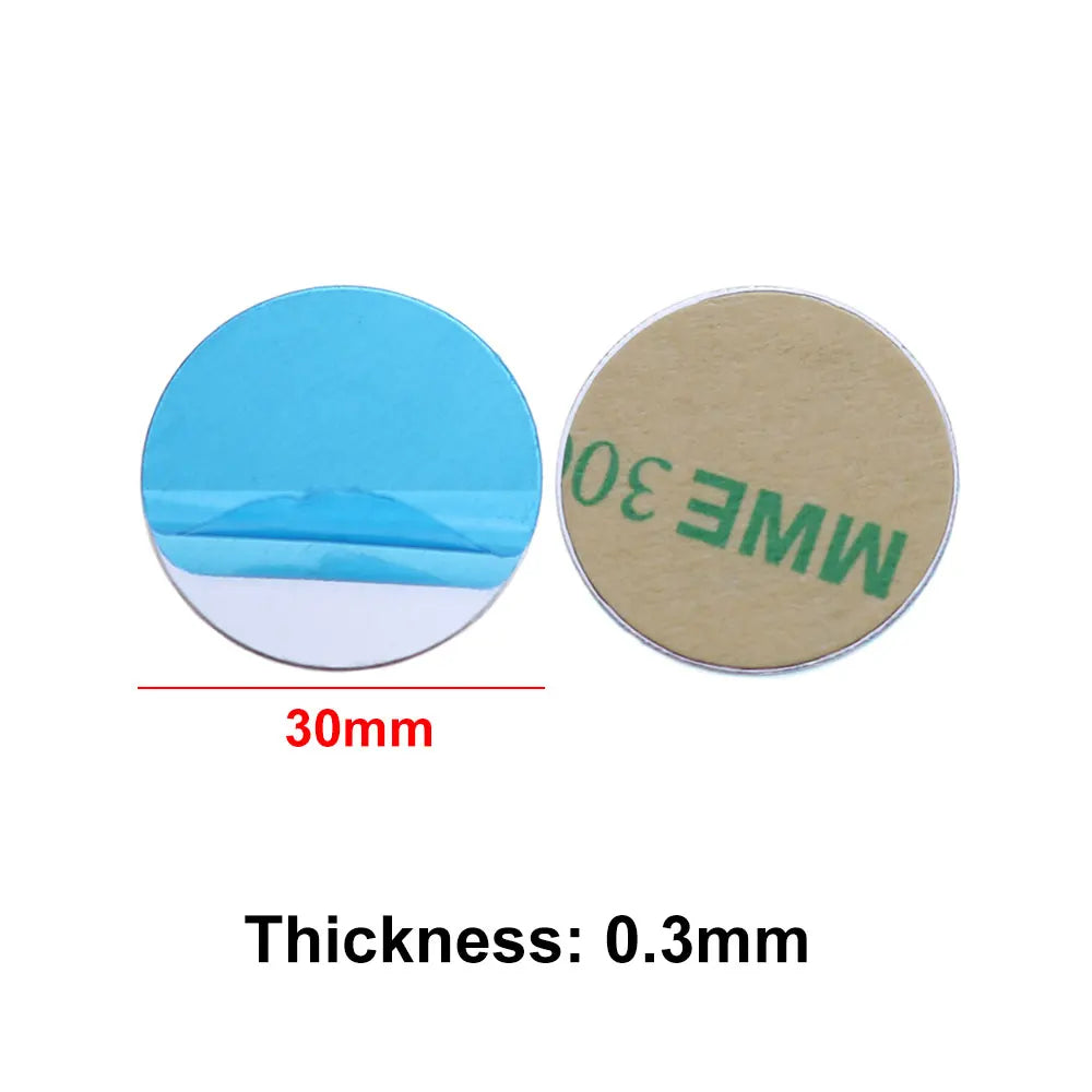 JCD 10pcs Silver Magnetic Metal Plate for Car Phone Holder | Universal Iron Sheet Moun close-up view