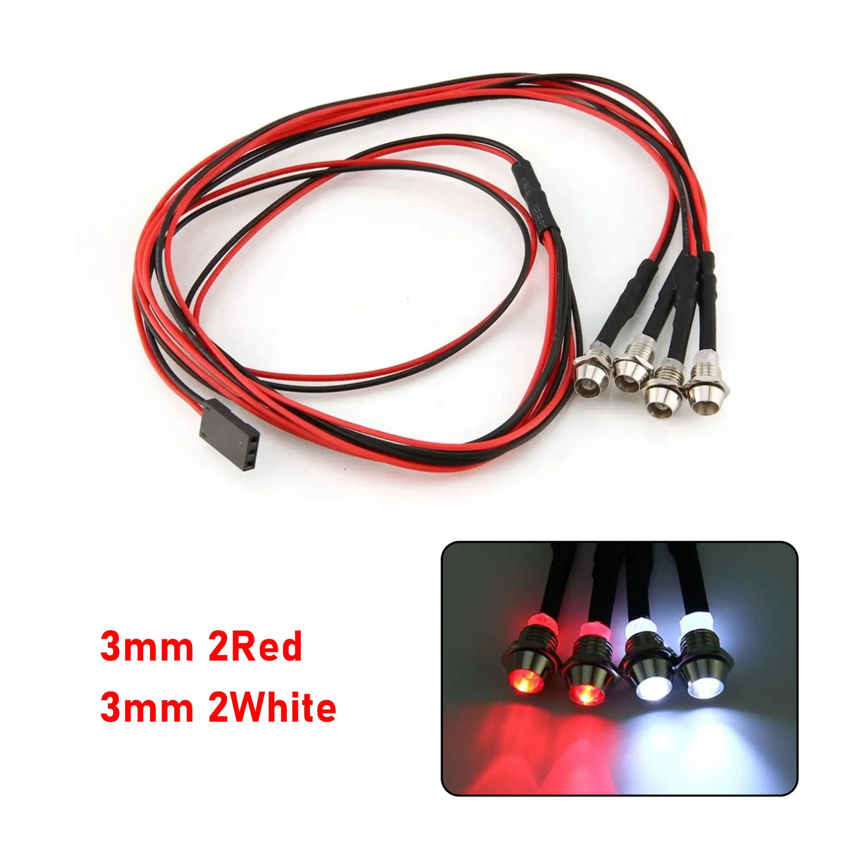 RC LED Light Kit Headlamps for 1/10 1/8 1/12 RC Car Truck Crawler Drift Car Headlight alternate view