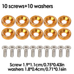 JDM Style Car Fender Washer License Plate Bolt M6 Screw Aluminum Gasket Engine Bay Dr lifestyle view