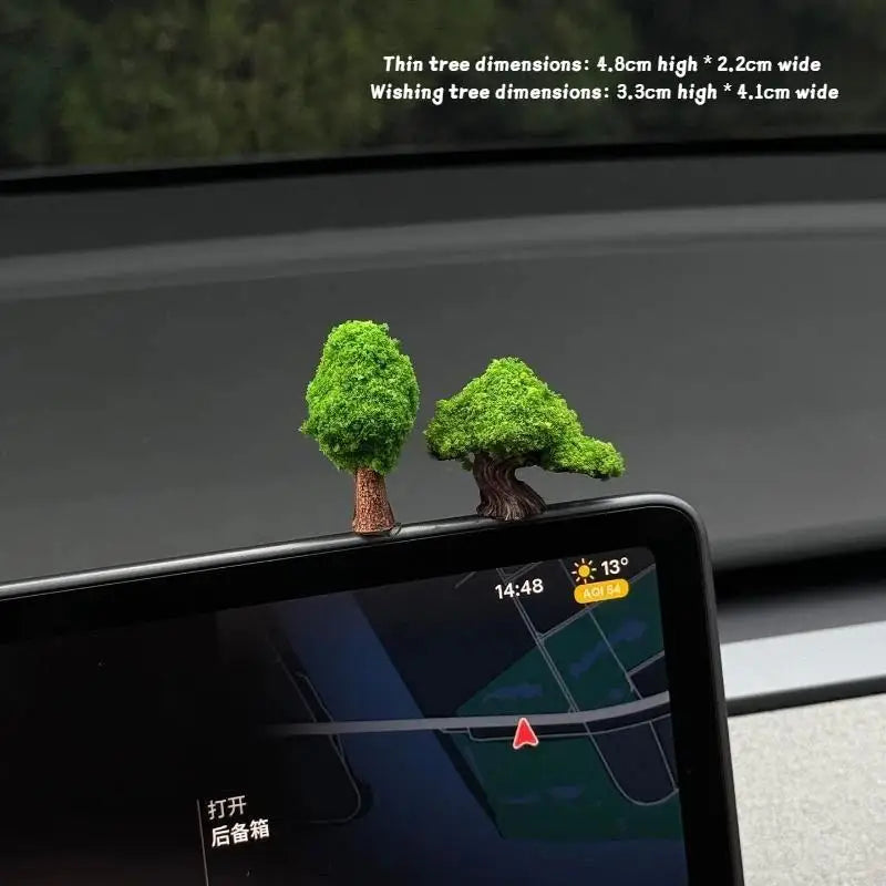 2/3/4Pcs Natural Green Fortune Wishing Tree Fresh Odorless Large Size Car Dashboard Deco detail view