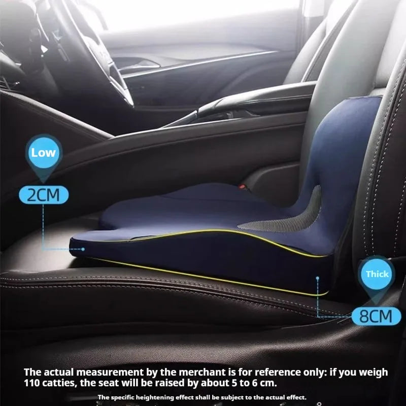 Car Main Driver Seat Booster Seat Cushion Memory Foam Cushion Relief Chair Suitable additional angle