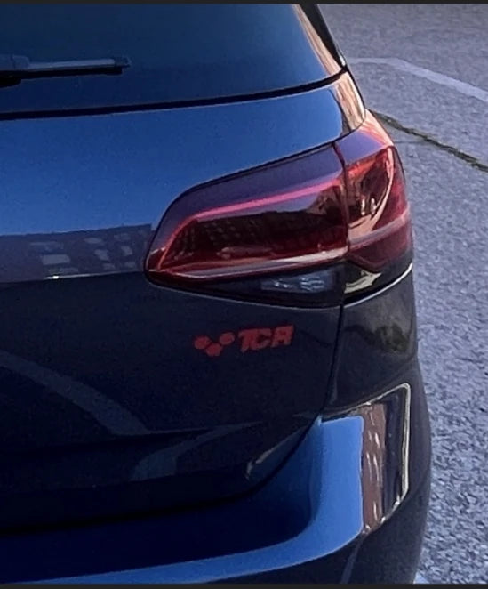 2pcs Universal TCR Vinyl Tuning Sticker For Car Side Decor Decal Honeycomb Auto Body Sti detail view