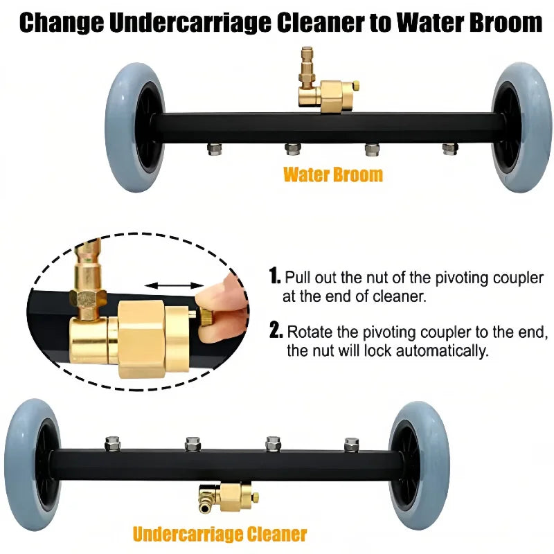 Dual-purpose Car Chassis Brush Cleaning Scrubber | High-pressure Water Gun for Car Wa lifestyle view