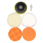 Car Polishing Pad Set | Soft Wool Waxing Discs for Scratch Removal - 3/4/5 Inch additional angle