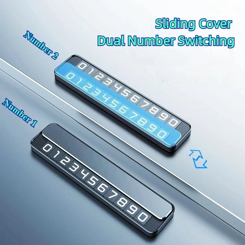 Double-Number Temporary Parking Sign Car Moving Number Plate